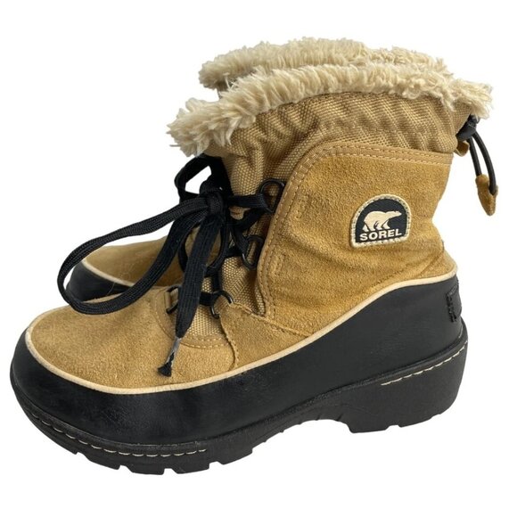 Sorel Tivoli Beige NY2636-373 Insulated Waterproof Duck Snow Boots Youth Girls 5 - Picture 7 of 12